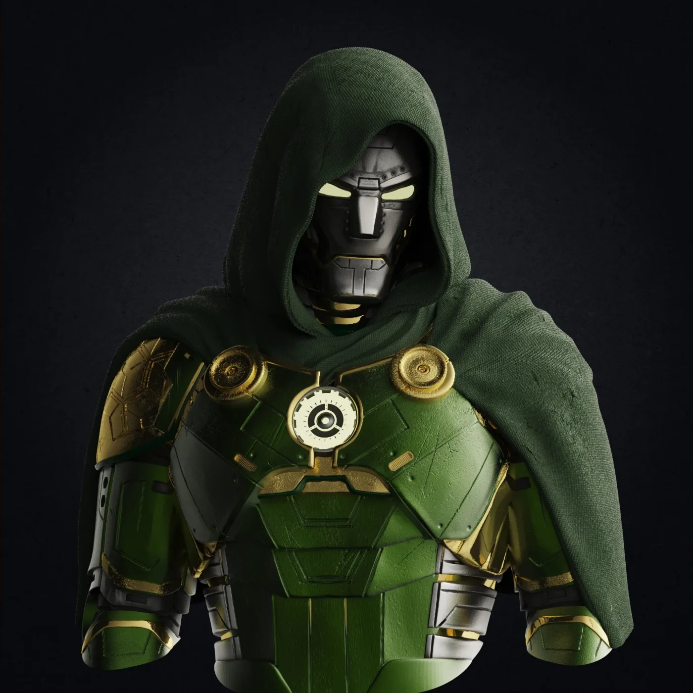 Iron Doom bust, the digital sculpt