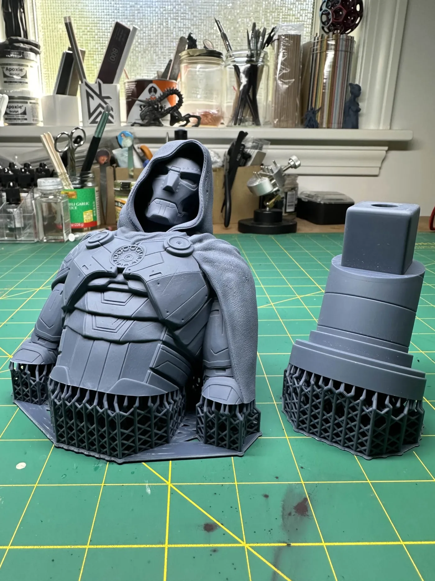 Iron Doom bust, straight off the plate