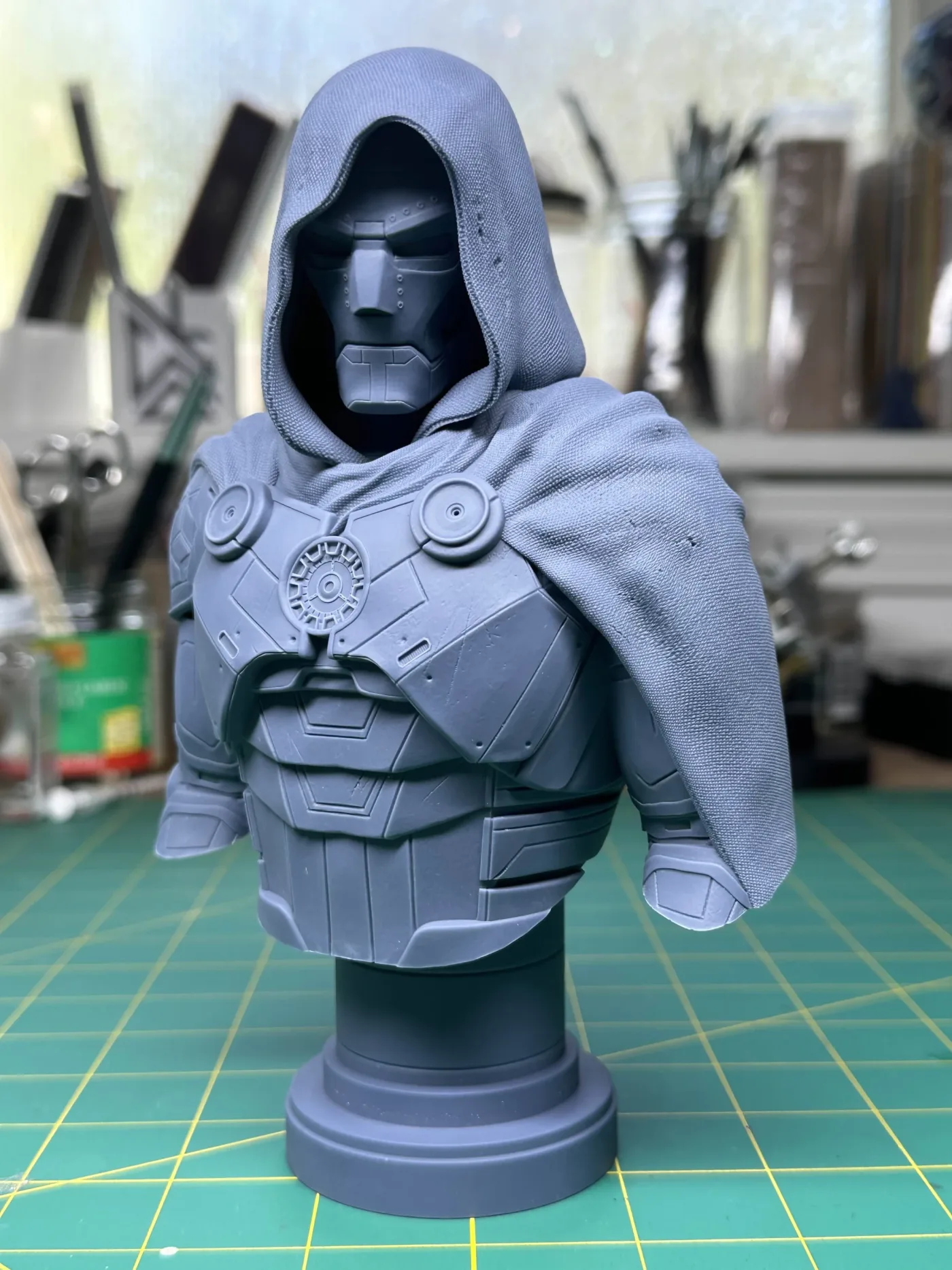 Iron Doom bust, the finished test print