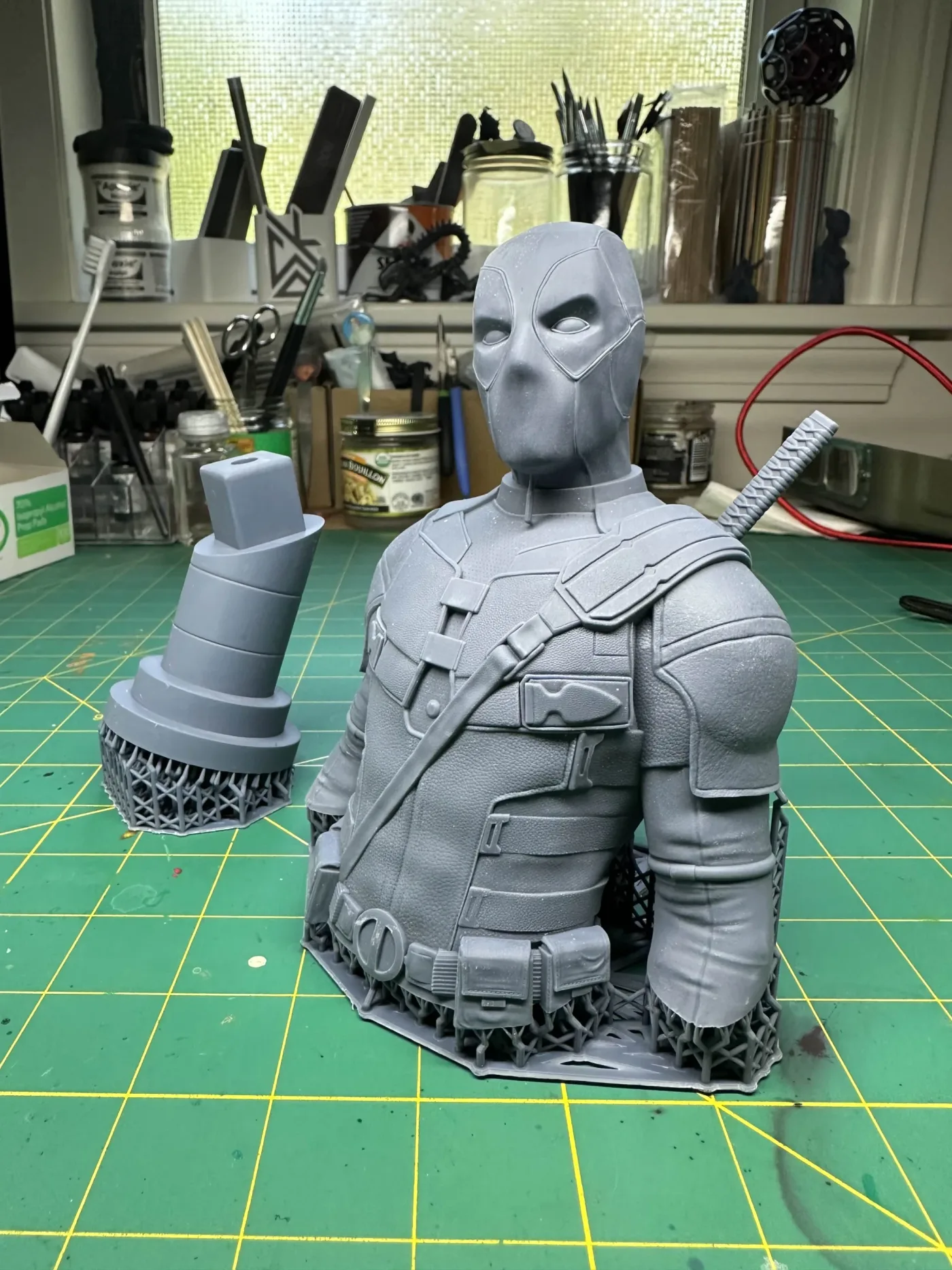 Deadpool bust, straight off the plate