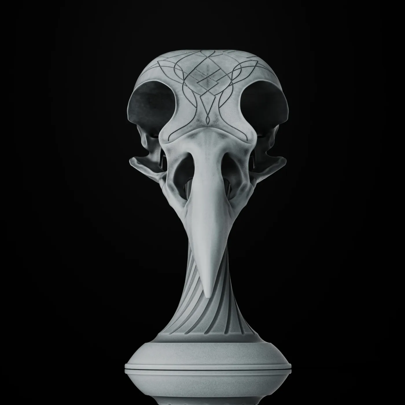 Crow Skull, the digital sculpt
