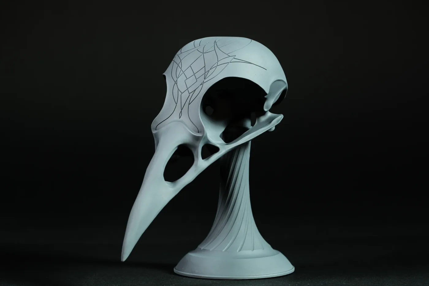 Crow Skull, printed in resin