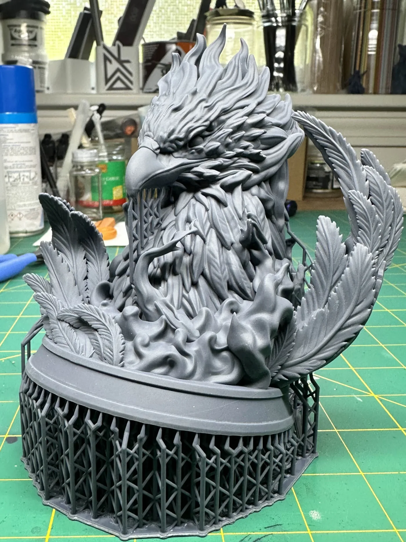 Phoenix bust, straight off the plate