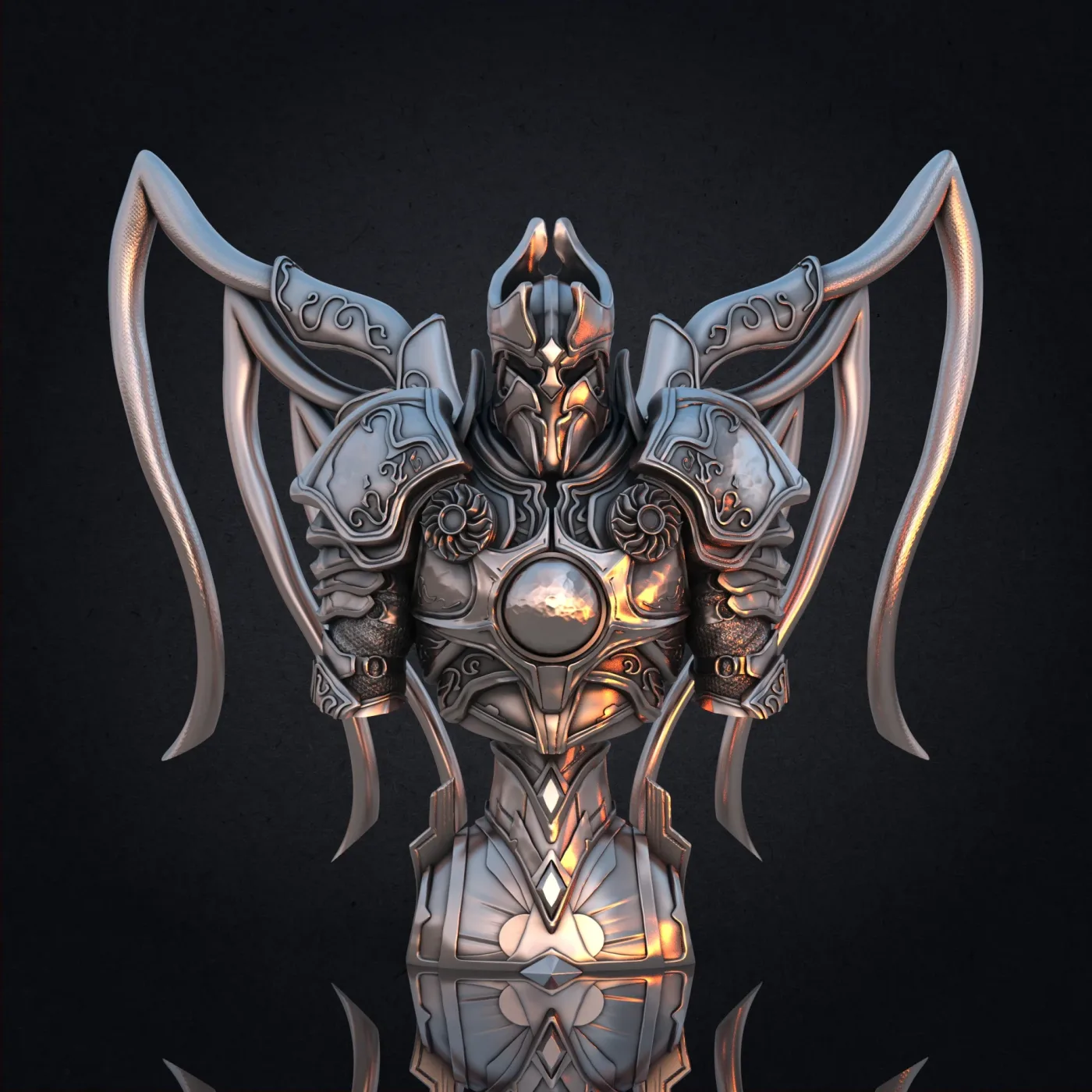 Imperius bust, the digital sculpt