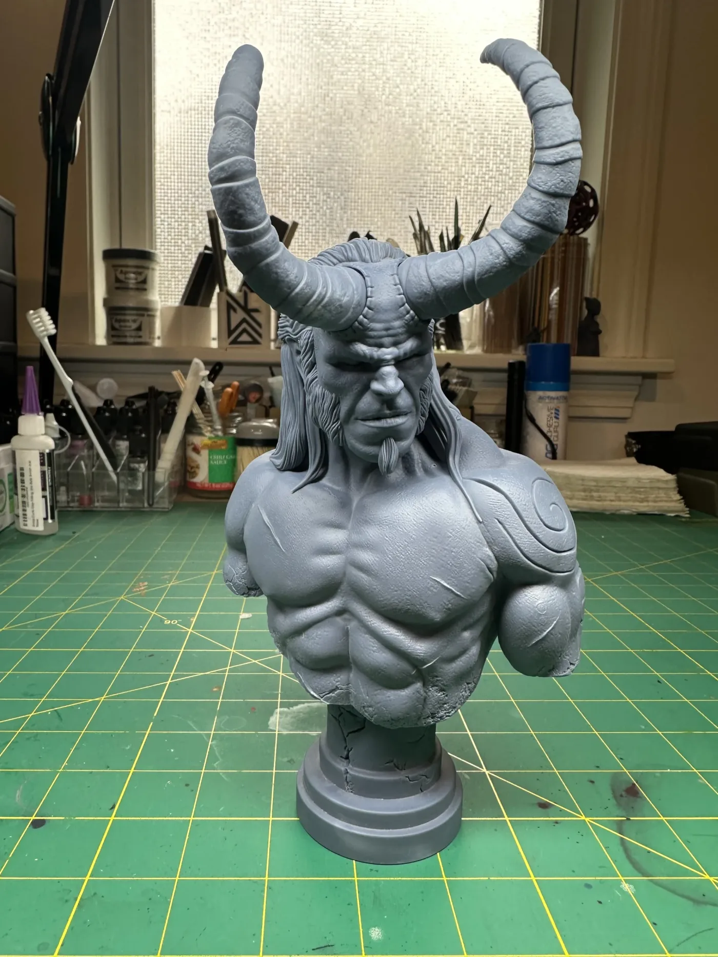 Hellboy bust, the finished test print