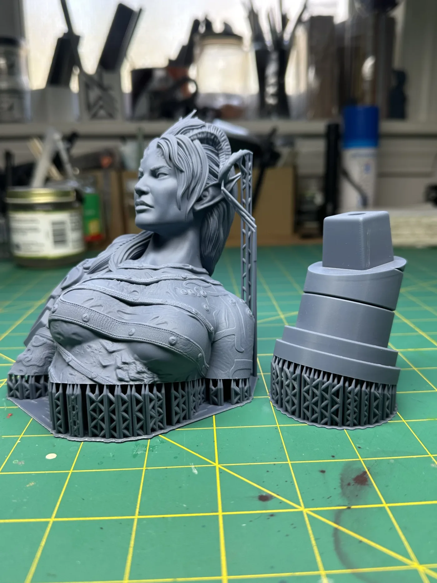Karlach bust – Baldurs Gate, straight off the plate