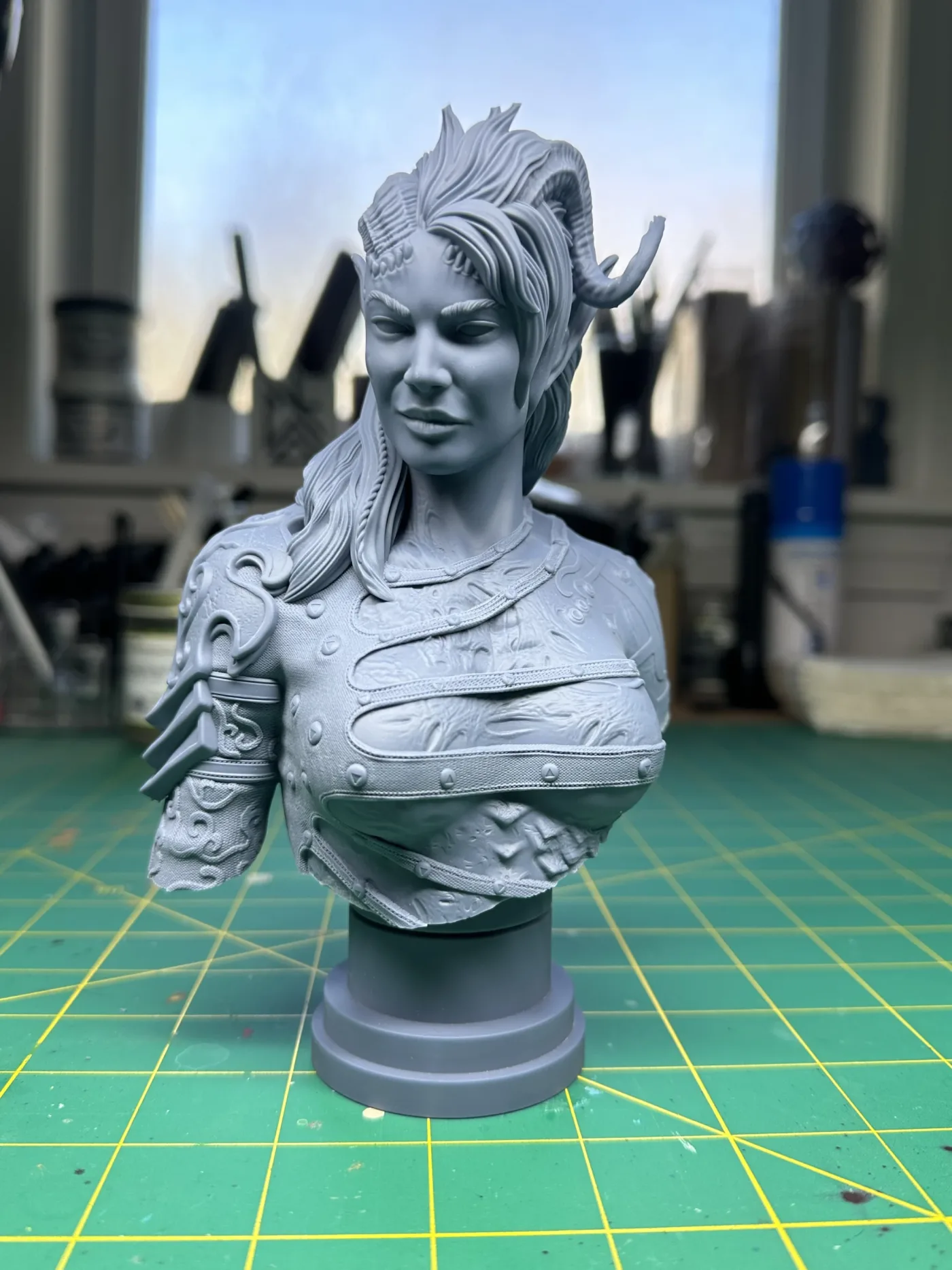 Karlach bust – Baldurs Gate, the finished test print