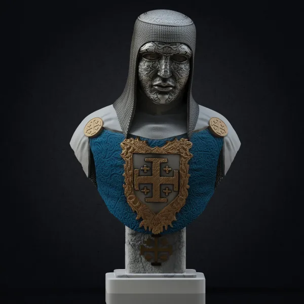 King Baldwin IV bust, 3D printable bust