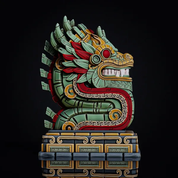 Aztec Dragon bust, 3D printable bust