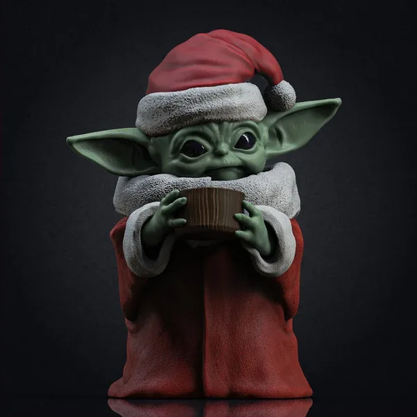 Christmas Grogu, 3D printable figure