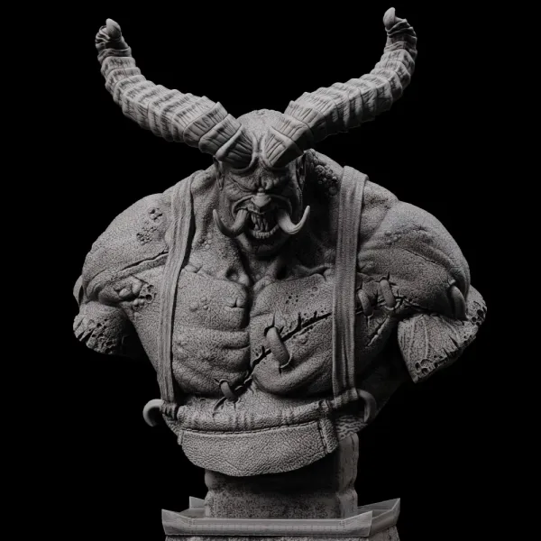 The Butcher Bust, 3D printable bust