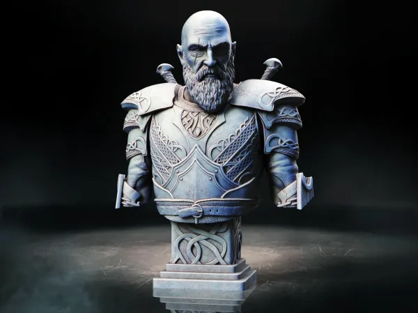 Kratos, 3D printable bust
