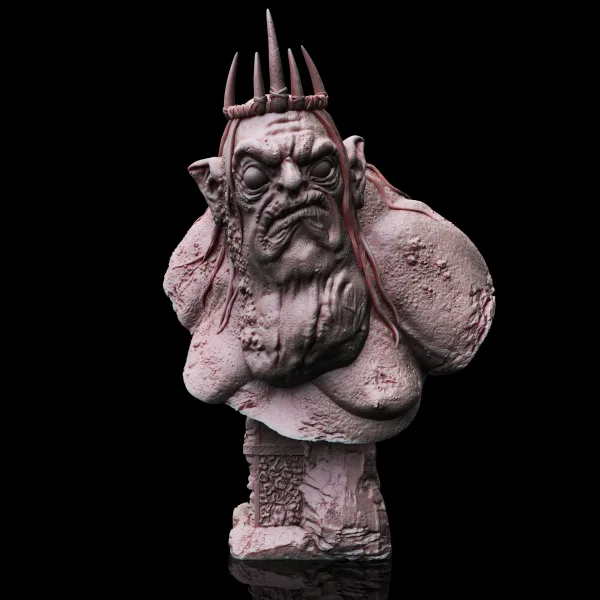 King Goblin bust, 3D printable bust