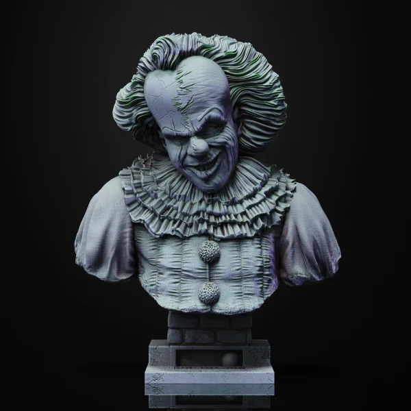 Pennywise Bust, 3D printable bust
