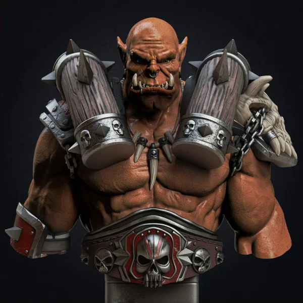 Garrosh Hellscream, 3D printable bust