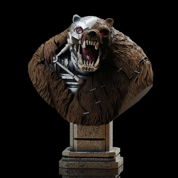 Barghest bust – LDR, 3D printable bust