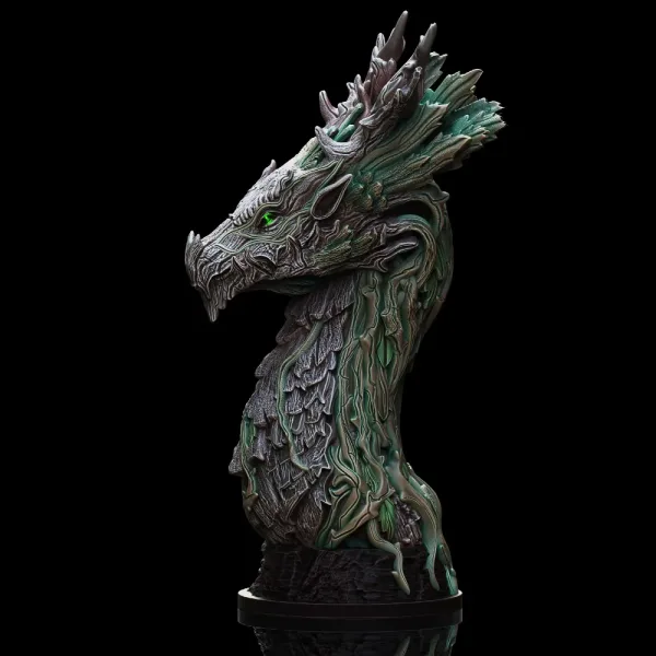 Forest Dragon Bust, 3D printable bust