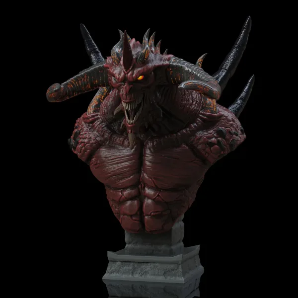Diablo Bust, 3D printable bust