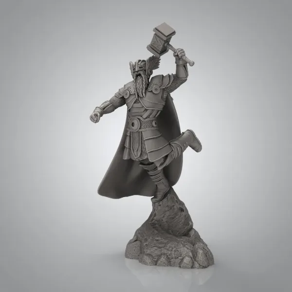 Norse Myth Thor Miniature, 3D printable miniature
