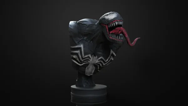 Venom Bust, 3D printable bust