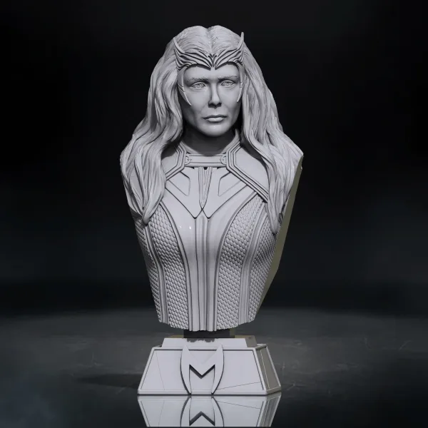 Scarlet Witch Bust, 3D printable bust