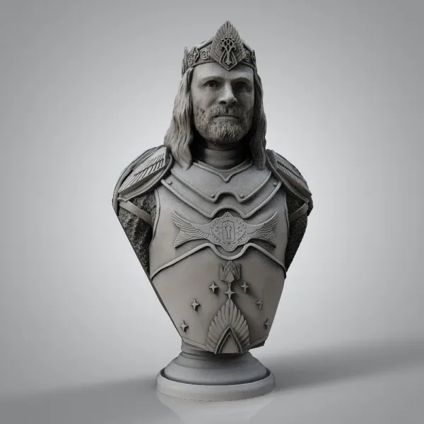 King Aragorn Bust, 3D printable bust