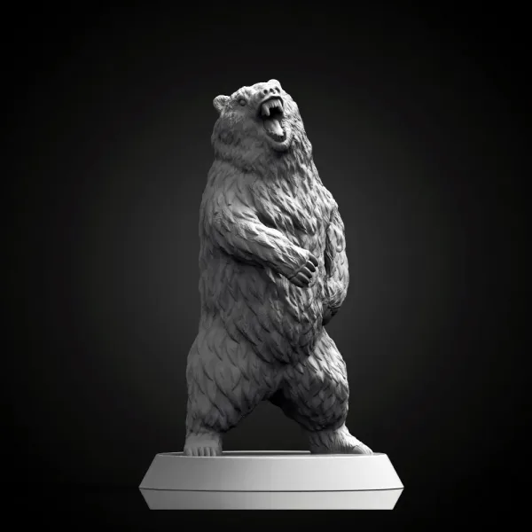 Dire Bear, 3D printable miniature