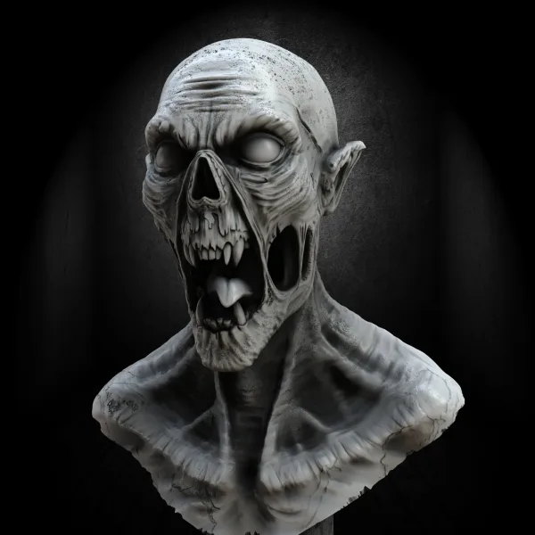 Wurdulak, 3D printable bust