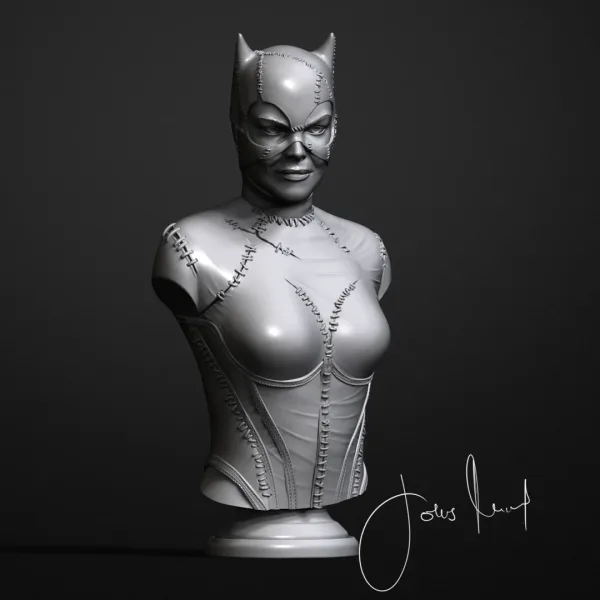 Catwoman (Tim Burton version), 3D printable bust
