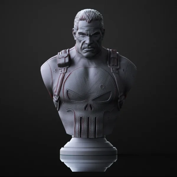 The Punisher Bust, 3D printable bust