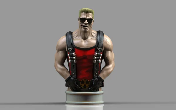 Duke Nukem, 3D printable bust