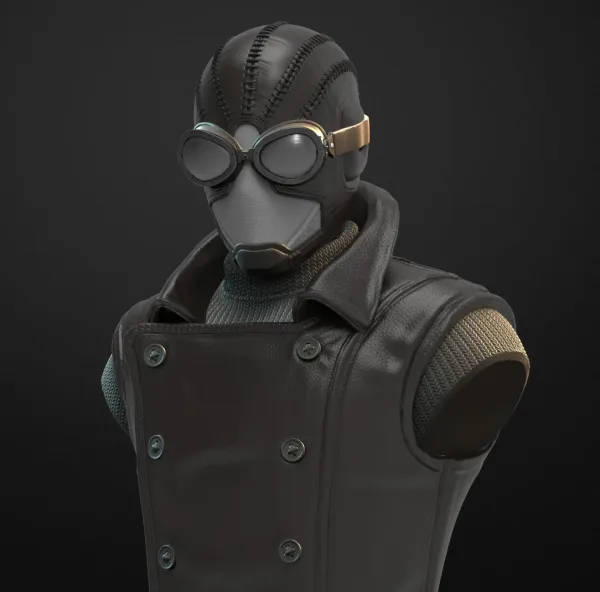 Spiderman Noir Bust, 3D printable bust