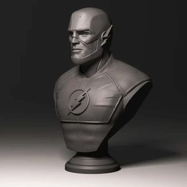 The Flash Bust, 3D printable bust