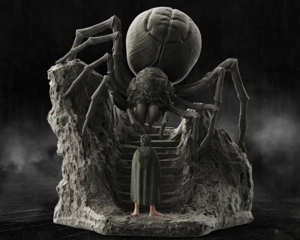 Shelob diorama, 3D printable diorama
