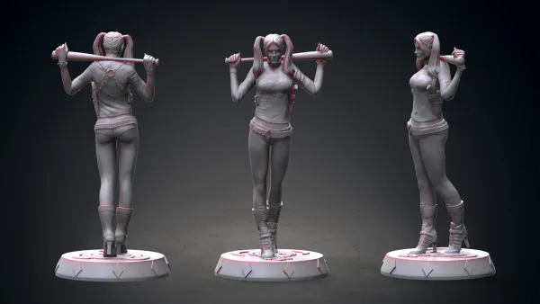 Harley Quinn Figure, 3D printable figure