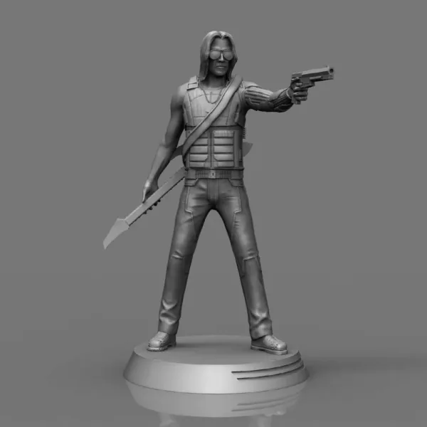 Johnny Silverhand – Cyberpunk, 3D printable figure