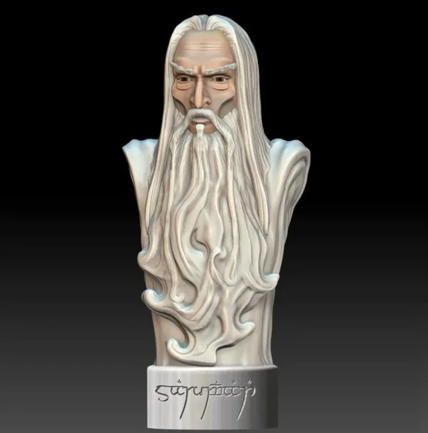 Saruman – Stylized version, 3D printable bust