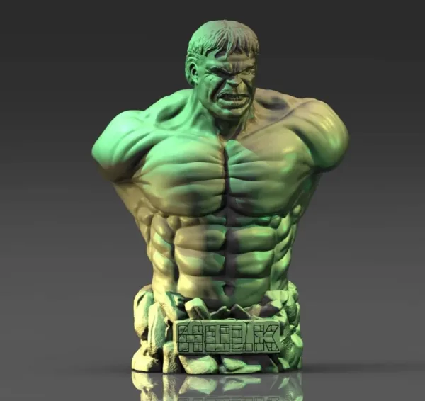 The Hulk, 3D printable bust