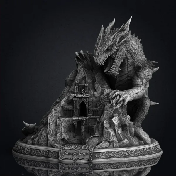 Glaurung Diorama, 3D printable diorama
