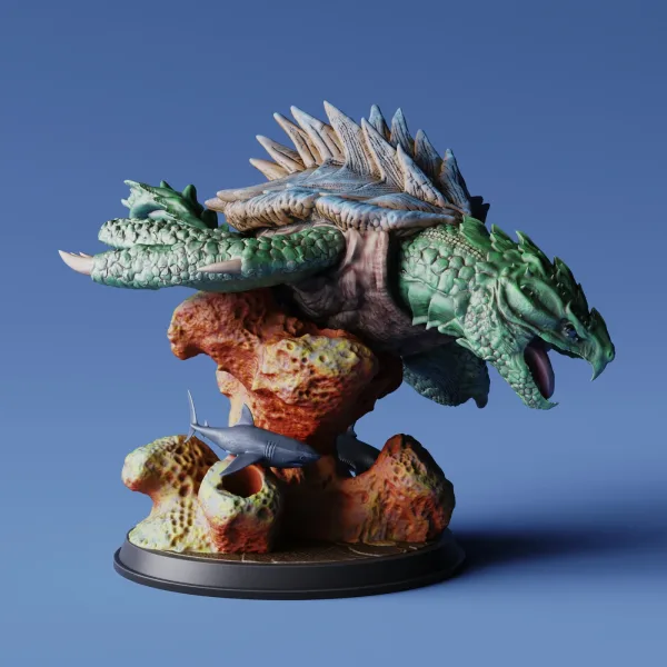 Dragon Turtle, 3D printable miniature