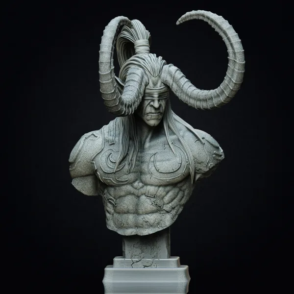 Illidan bust, 3D printable bust