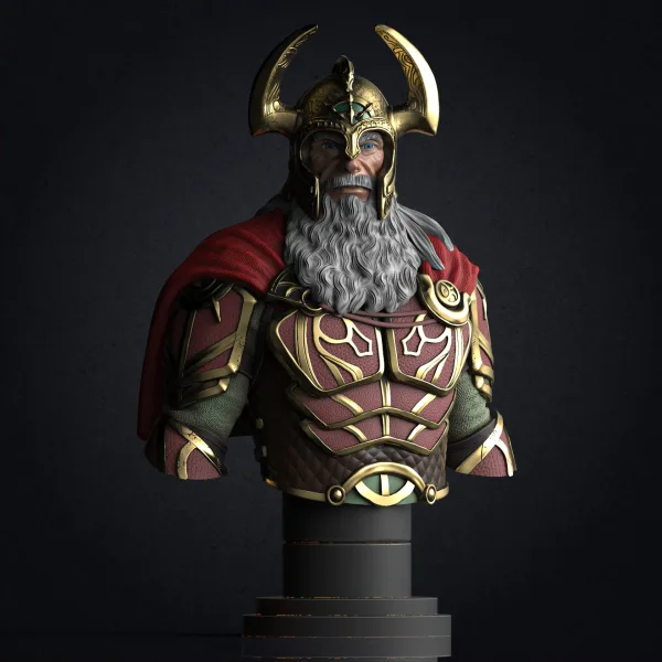 Helm Hammerhand bust, 3D printable bust