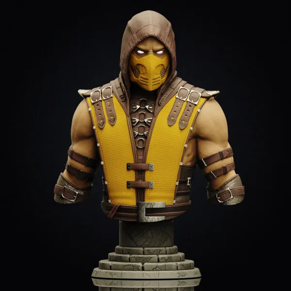 Scorpion Bust, 3D printable bust