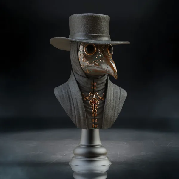 Plague Doctor, 3D printable bust