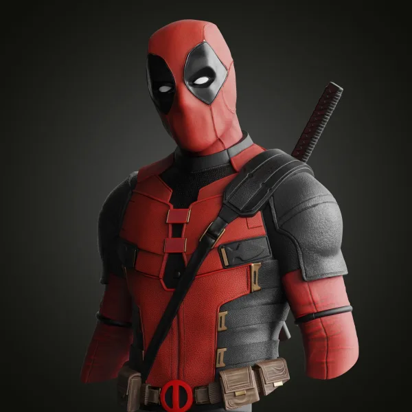 Deadpool bust, 3D printable bust