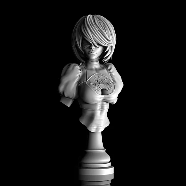 2B Nier Automata, 3D printable bust