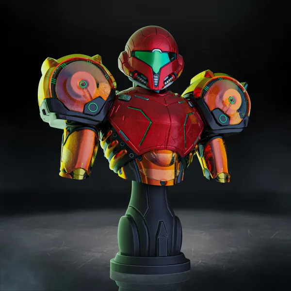 Samus Aran, 3D printable bust